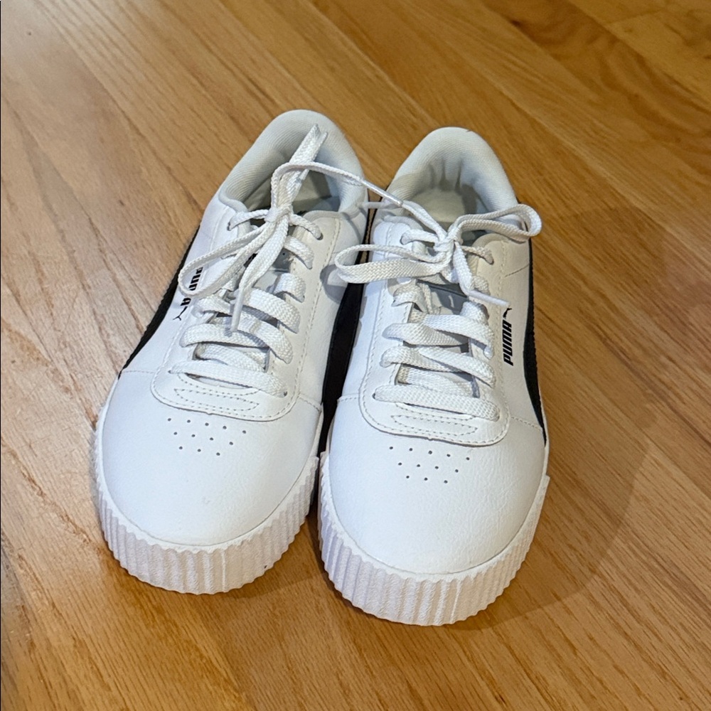 Puma Classic White Sneakers with Black Accent